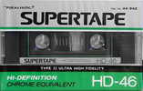 Compact Cassette Realistic HD 46 Type II Chrome 1988 USA