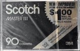 Compact Cassette Scotch Master III 90 Type III Ferro Chrome 1981 USA