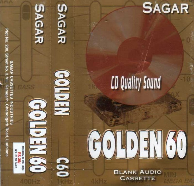 Compact Cassette Sagar 60 "Golden" Type I Normal India