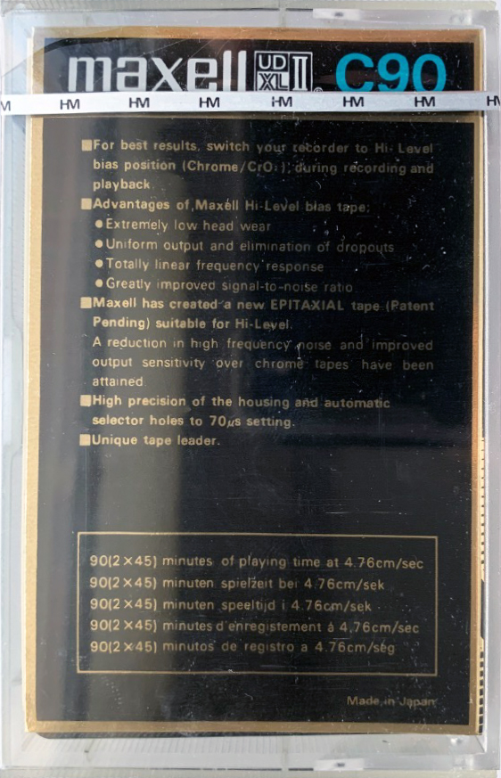 Compact Cassette Maxell UD XLII 90 Type II Chrome 1979 Europe