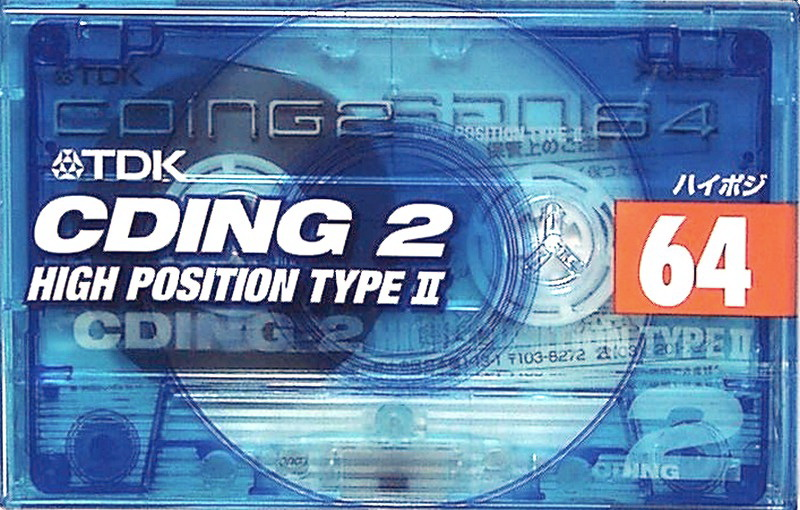 Compact Cassette TDK CDing 2 64 "CD2-64T" Type II Chrome 1999 Japan