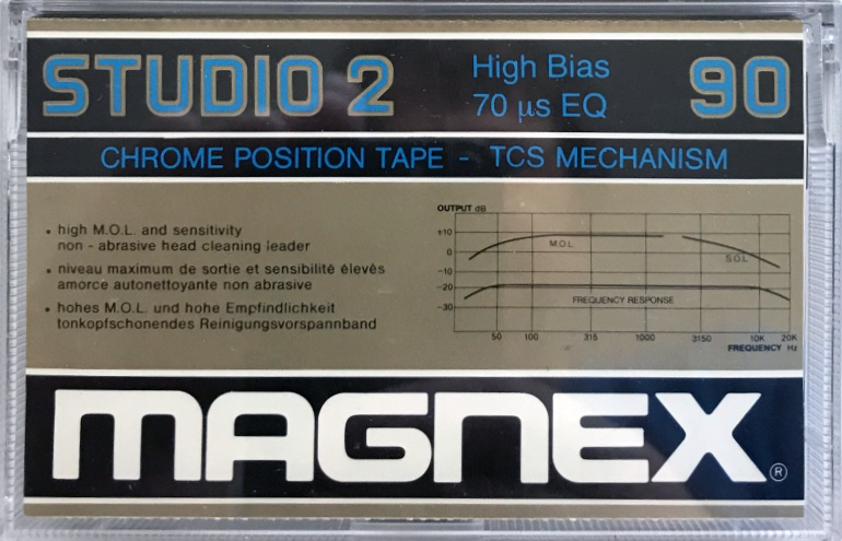 Compact Cassette Magnex Studio 2 90 Type II Chrome 1985 Europe