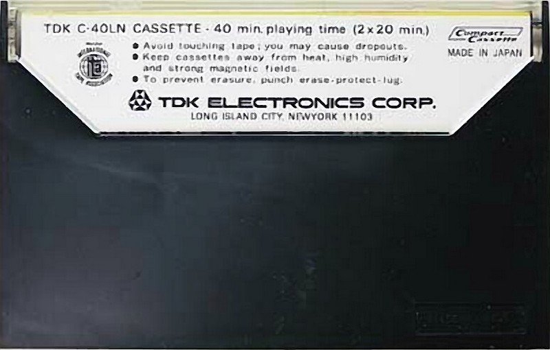 Compact Cassette TDK 40 Type I Normal 1972 Japan