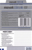Compact Cassette Maxell UDI-S 60 Type I Normal 1986 Europe