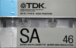 Compact Cassette TDK SA 46 Type II Chrome 1988 Australia, Europe