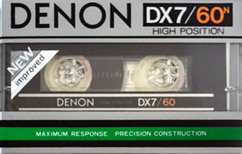 Compact Cassette Denon DX7 60 "DX7/60N" Type II Chrome 1982 Japan