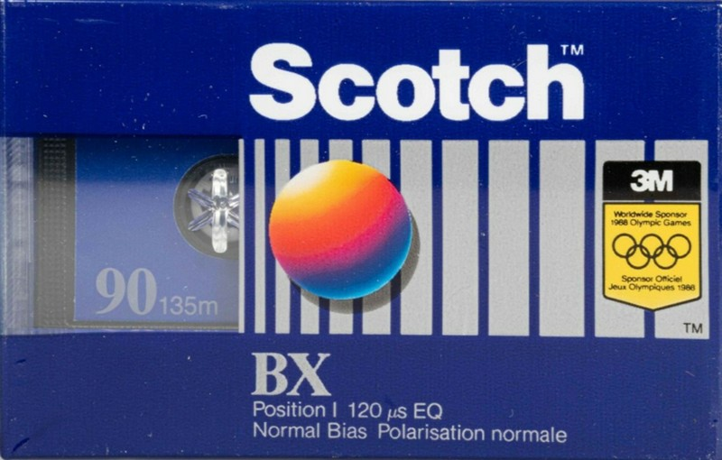 Compact Cassette Scotch BX 90 Type I Normal 1988 Worldwide