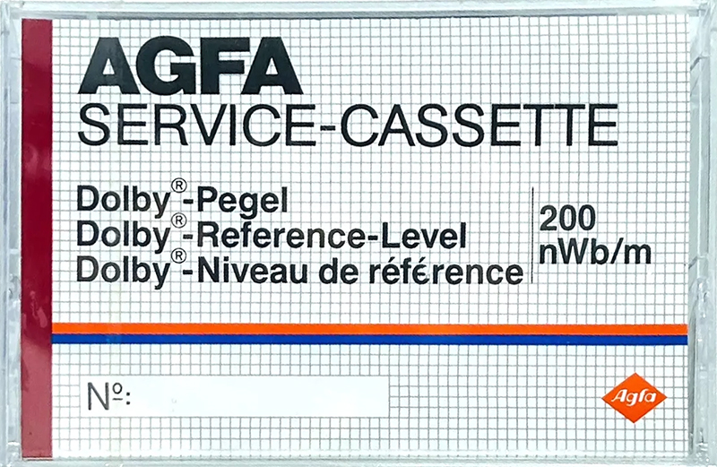 Compact Cassette AGFA "Dolby-Pegel / Dolby-Reference-Level 200 nWb/m" Service Cassette 1982 Europe