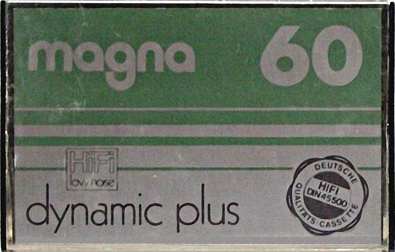 Compact Cassette Magna Dynamic Plus 60 "White" Type I Normal 1980 Europe