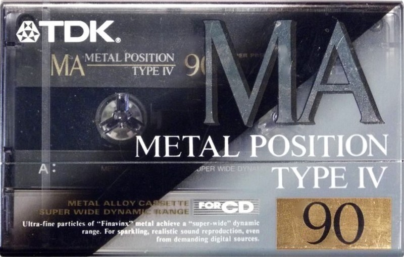 Compact Cassette TDK MA 90 "MA-90R" Type IV Metal 1992 Japan