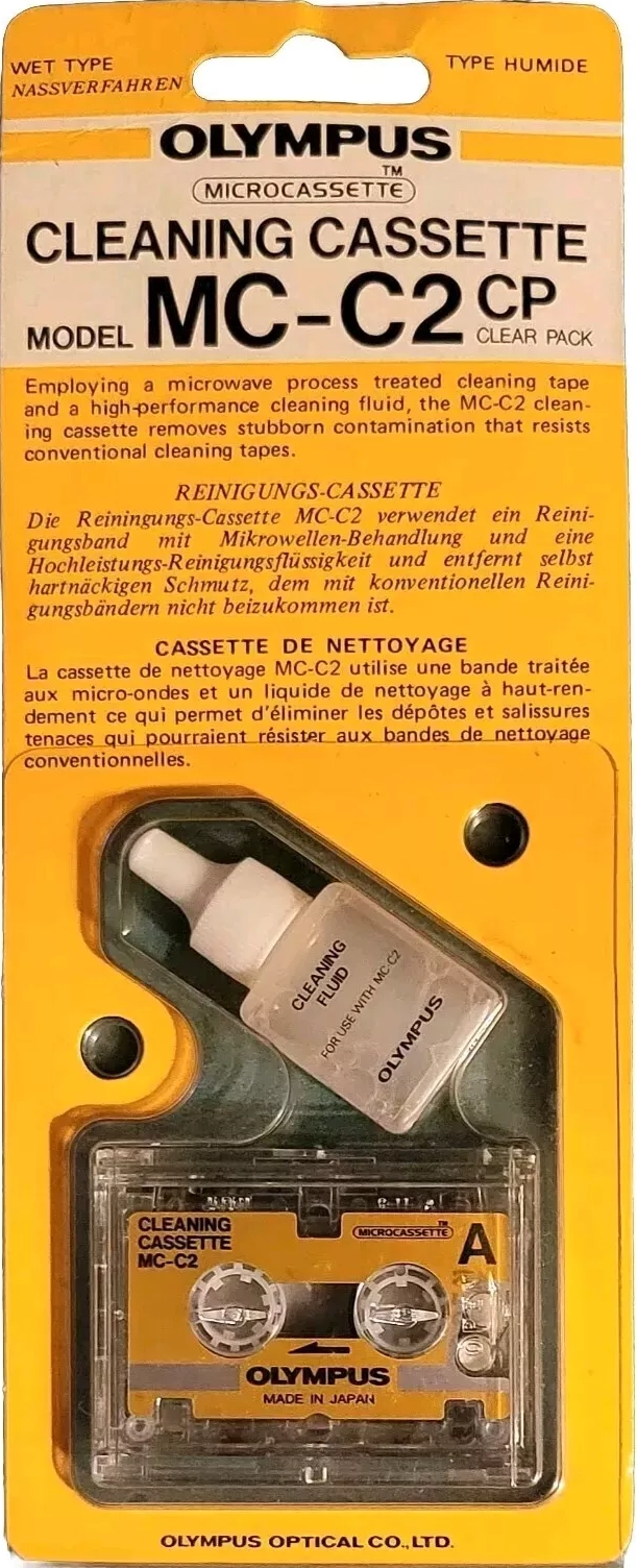 Microcassette Olympus "MC-C2" Cleaning Cassette Worldwide