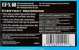 Compact Cassette Sony EF-X 60 Type I Normal 2002 Latin America, North America