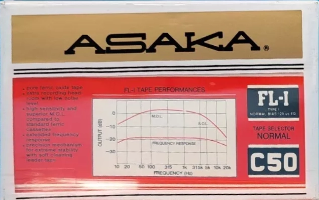 Compact Cassette ASAKA 50 "FL-I" Type I Normal Europe