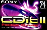 Compact Cassette Sony CDit II 74 "C-74CDIT2B" Type II Chrome 1996 Europe