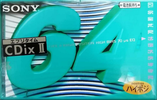 Compact Cassette Sony CDix II 64 "C-64CDX2D" Type II Chrome 1996 Japan