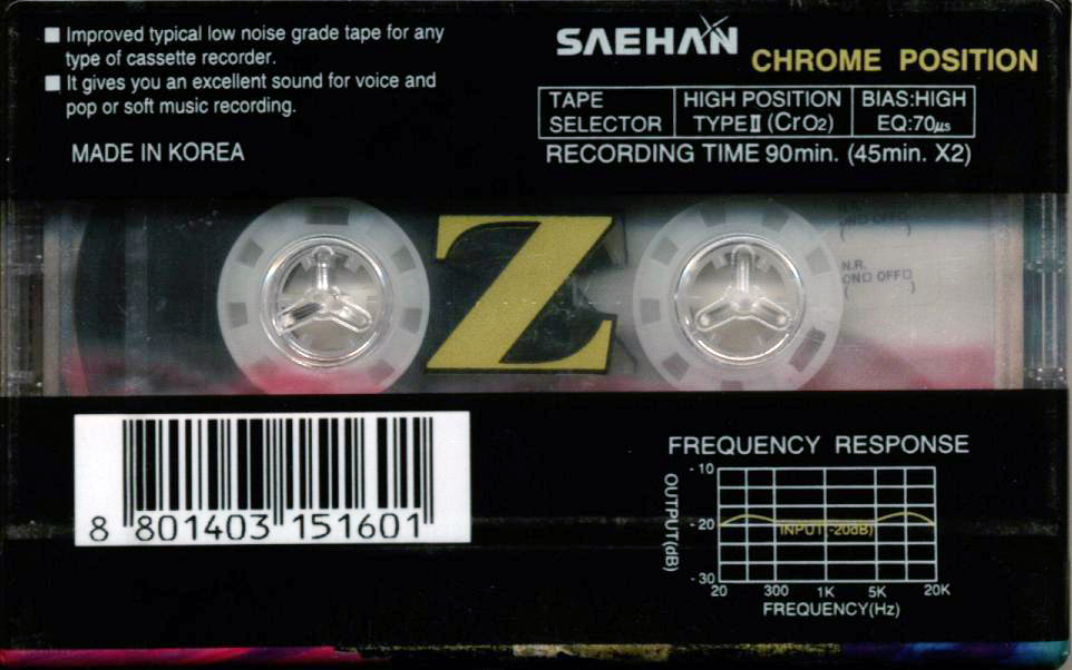 Compact Cassette Saehan New Super Z 90 Type II Chrome Europe