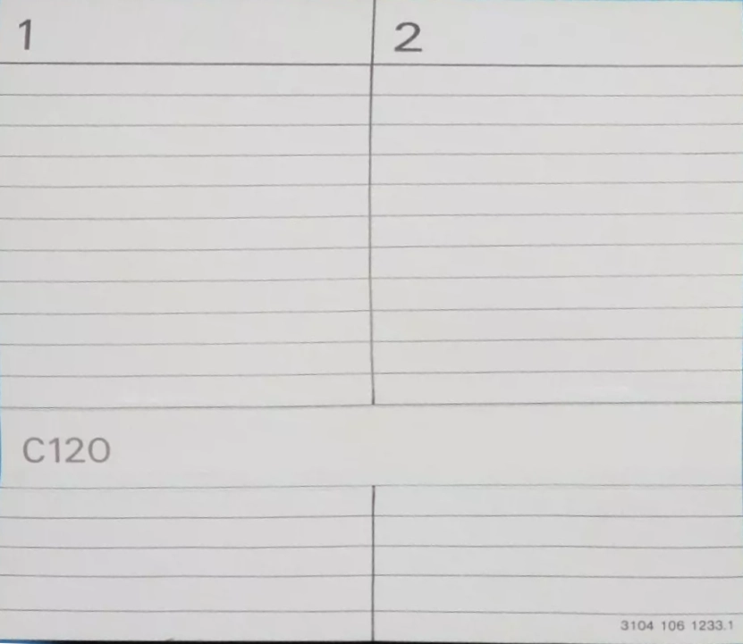 Compact Cassette Manor 120 Type I Normal 1977 Europe