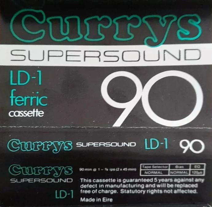 Compact Cassette Currys LD-1 90 Type I Normal 1981 UK