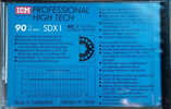 Compact Cassette ICM SDX I 90 Type I Normal 1989 Europe
