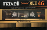 Compact Cassette Maxell XLII 46 Type II Chrome 1982 Japan