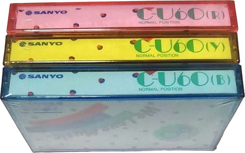 Compact Cassette Sanyo We Love Music 60 "Red" Type I Normal 1983 Japan