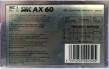 Compact Cassette SKC AX 60 Type I Normal 1987 Europe