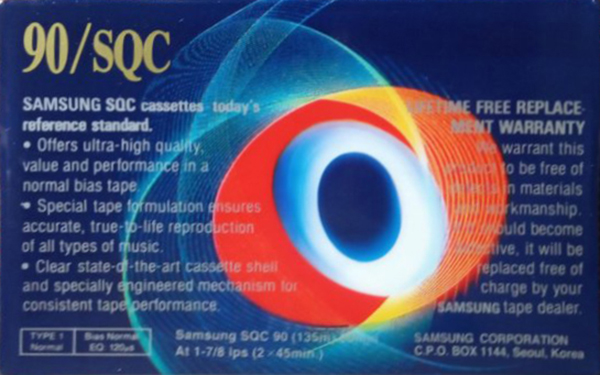 Compact Cassette Samsung SQC 90 Type I Normal North America