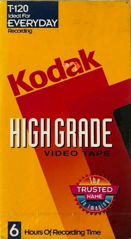 VHS, Video Home System Kodak HG 120 "HGT-120" Type I Normal USA