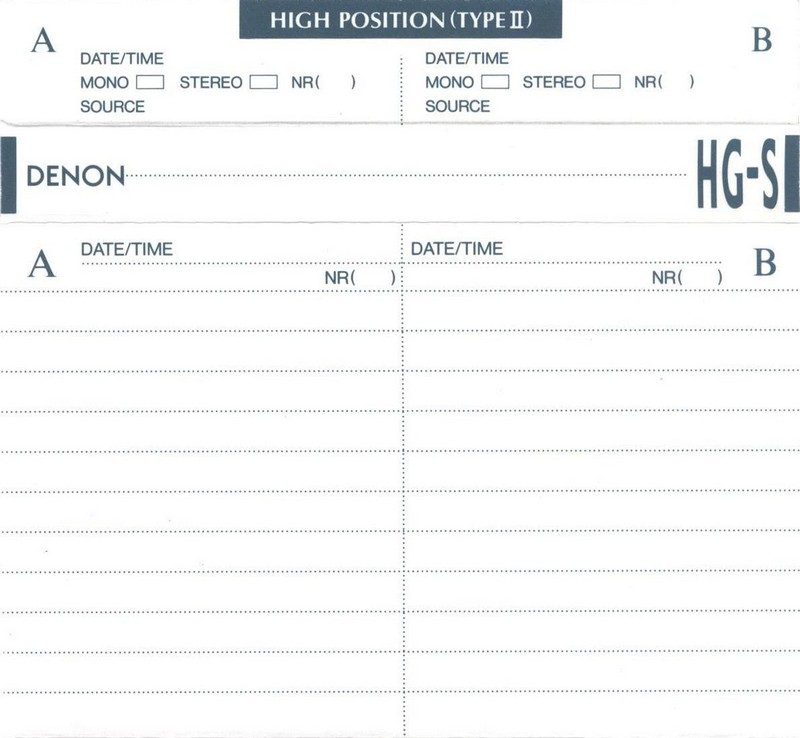 Compact Cassette Denon HG-S 60 Type II Chrome 1990 Japan