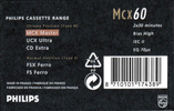 Compact Cassette Philips MCX Master 60 Type II Chrome 1993 Europe