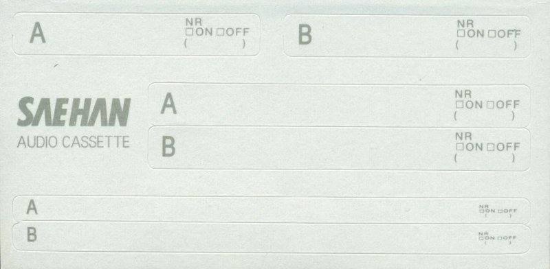Compact Cassette Saehan Chorus 90 Type I Normal 1996 Europe