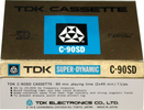 Compact Cassette TDK SD 90 "C-90SD" Type I Normal 1972 USA