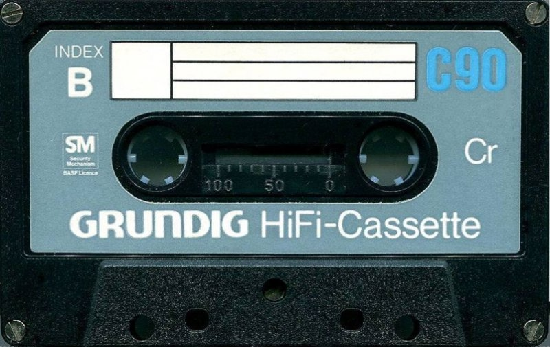 Compact Cassette Grundig HiFi-Cassette 90 Type II Chrome 1976 Europe