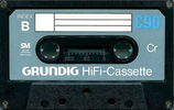 Compact Cassette Grundig HiFi-Cassette 90 Type II Chrome 1976 Europe