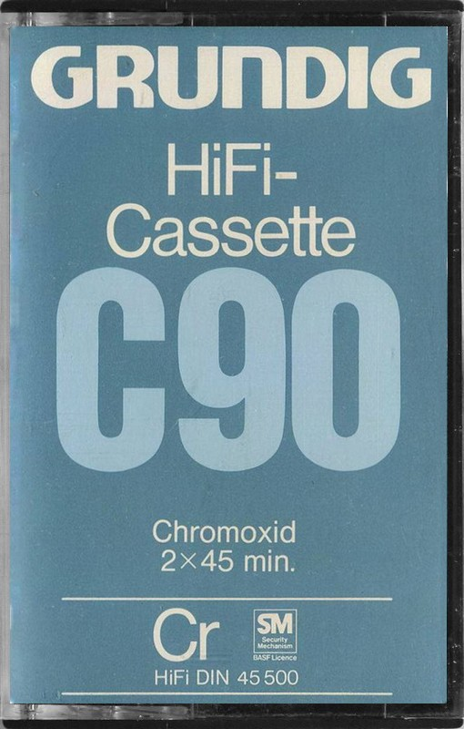 Compact Cassette Grundig HiFi-Cassette 90 Type II Chrome 1976 Europe