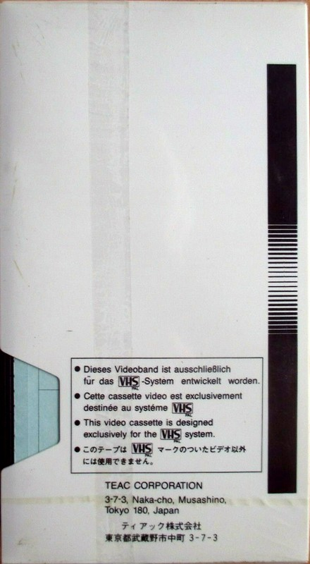 VHS, Video Home System Teac HX 180 Type I Normal Europe, Japan