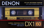 Compact Cassette Denon DX1 60 Type I Normal 1990 Europe