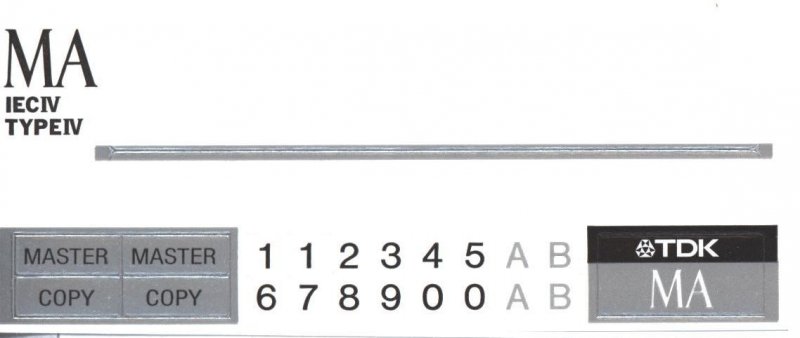 Compact Cassette TDK MA 50 "MA-50EA" Type IV Metal 1994 Europe