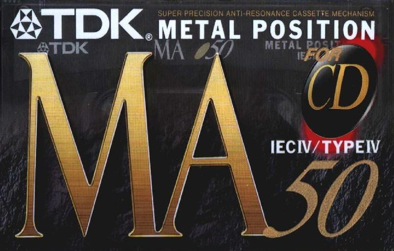 Compact Cassette TDK MA 50 "MA-50EA" Type IV Metal 1994 Europe