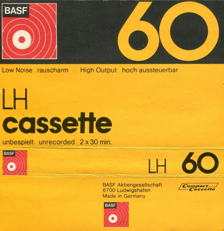 Compact Cassette BASF LH 60 Type I Normal 1973 Europe
