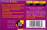 Compact Cassette Dysan DD-I 90 Type I Normal 1999 USA