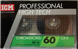 Compact Cassette ICM CX II 60 Type II Chrome 1990 Europe