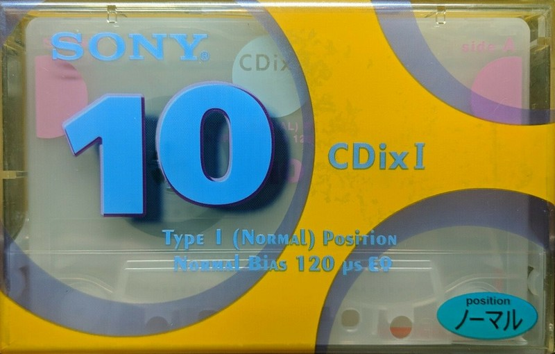 Compact Cassette Sony CDix I 10 "C-10CDX1H" Type I Normal 2000 Japan
