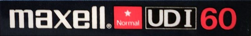 Compact Cassette Maxell UDI / UD1 60 Type I Normal 1985 Japan