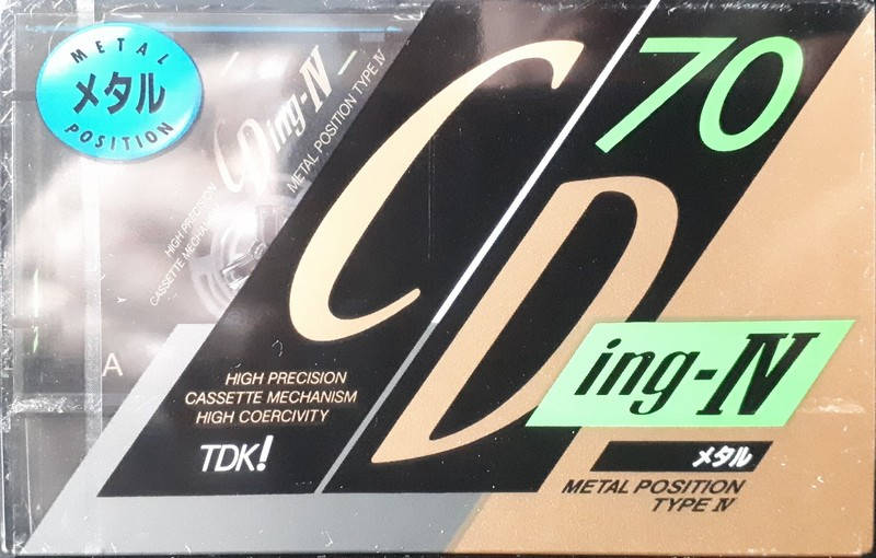 Compact Cassette TDK CDing Metal 70 &quot;CDING4-70M&quot; Type IV Metal 1990 Japan