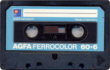 Compact Cassette AGFA Ferrocolor 60+6 Type I Normal 1979 Europe