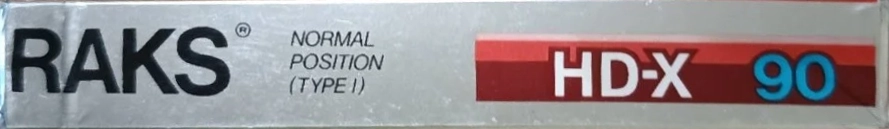 Compact Cassette RAKS HD-X 90 Type I Normal 1988 Europe