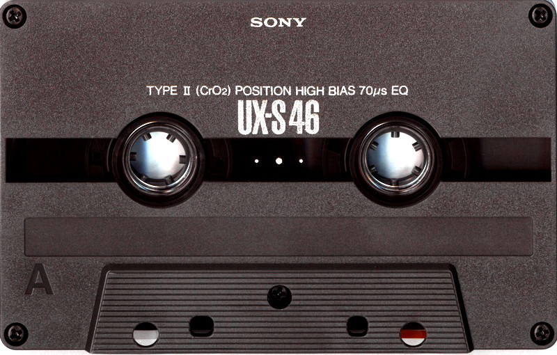 Compact Cassette Sony UX-S 46 "UX-S46B" Type II Chrome 1989 Japan