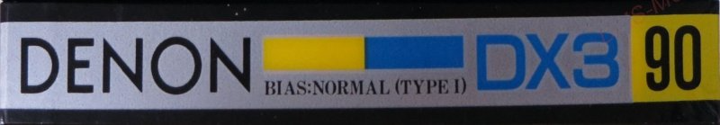 Compact Cassette Denon DX3 90 Type I Normal 1984 Japan