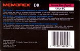 Compact Cassette Memorex DB 90 Type I Normal 1995 Canada, USA